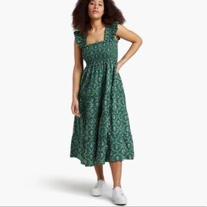 Hill House Green Floral Nap Dress XL